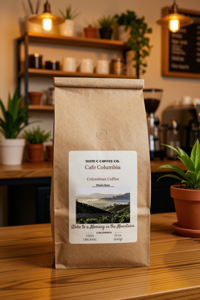 Colombian Coffee whole bean 12 ounce bag